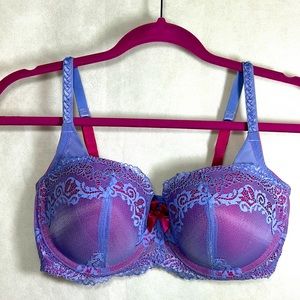 DKNY Lavender/Rose Underwire Lace Lined Bra